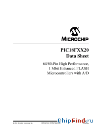 Datasheet PIC18F6620 manufacturer Microchip